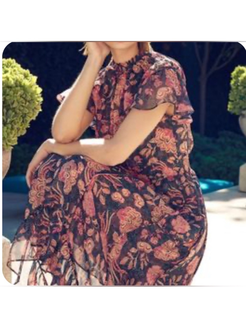 Misa Los Angeles Floral Ruffle Midi Dress - Picture 6 of 6